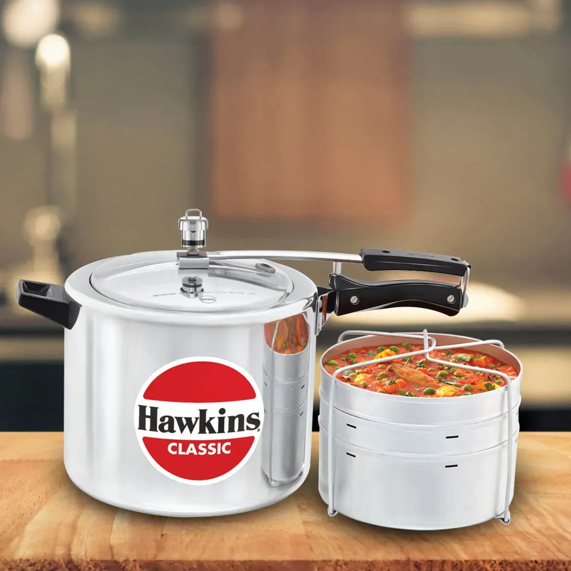 Hawkins Classic Pressure Cooker with Separator Set (10 Litre, Aluminium Pressure Cooker) (CL 11)