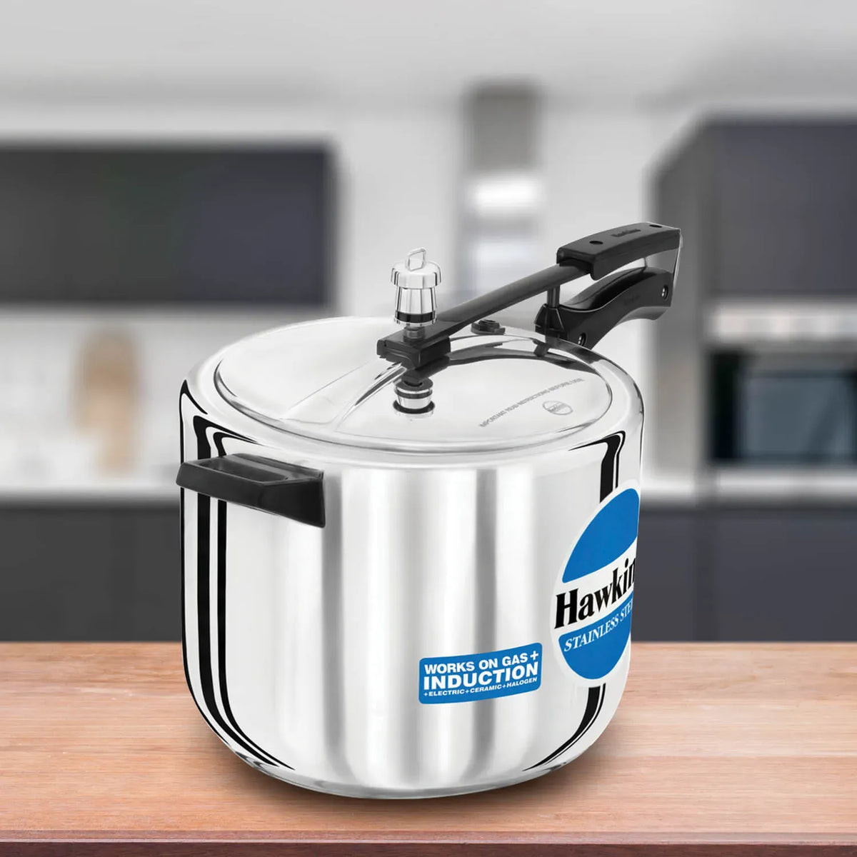 Hawkins Stainless Steel Pressure Cooker (10 Litre, Induction Compatible) (HSS 10)