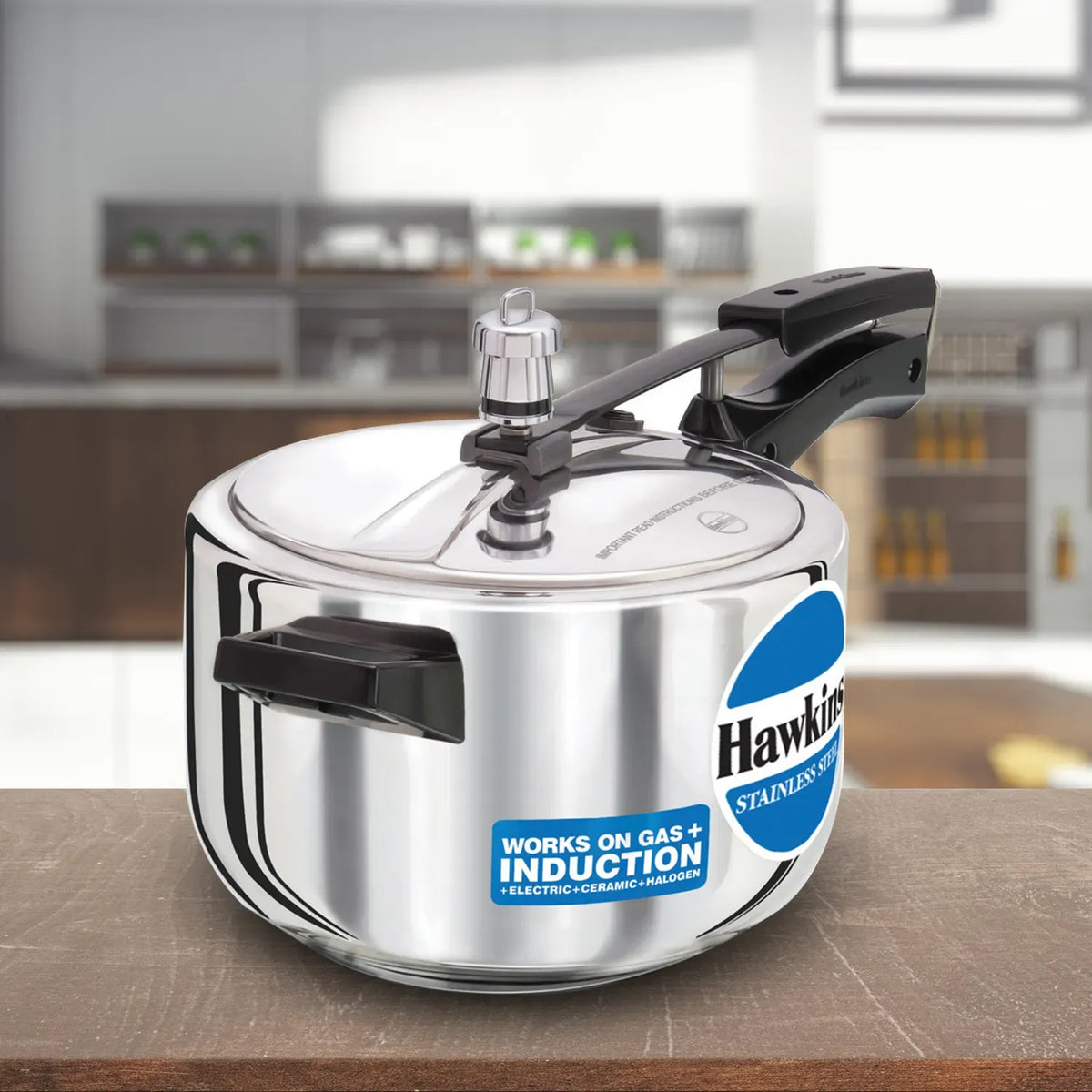Hawkins Stainless Steel Pressure Cooker (4 Litre, Induction Compatible) (HSS 40)