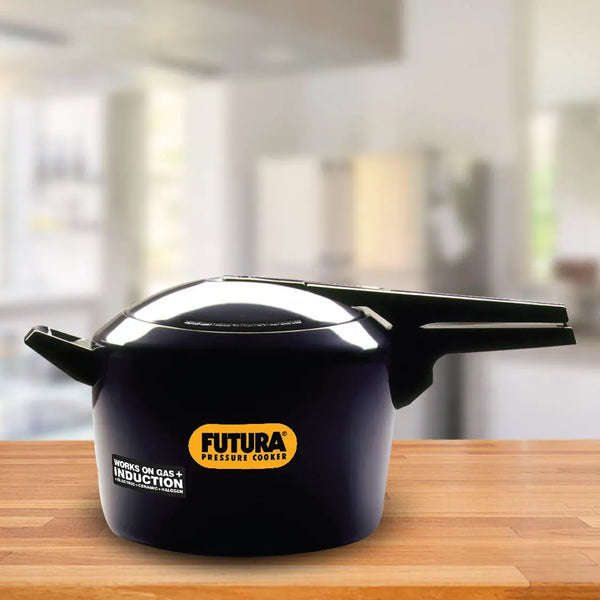 Hawkins Futura Hard Anodised Pressure Cooker (6 Litre, Induction Compatible) (IFP 60)