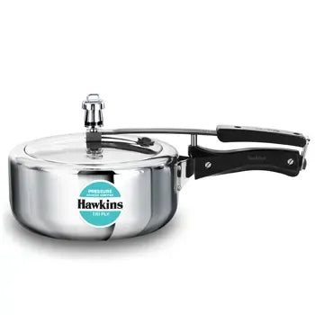 Hawkins Tri-Ply Stainless Steel Pressure Cooker Cum Pan (3 Litre, Induction Compatible) (SSTPP3)