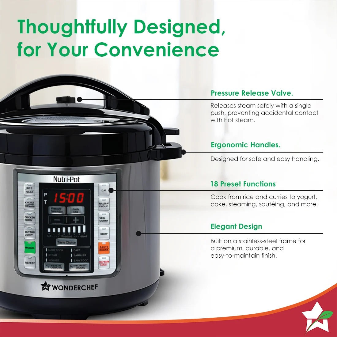 Wonderchef Nutri-Pot Electric Multi Cooker (3L)