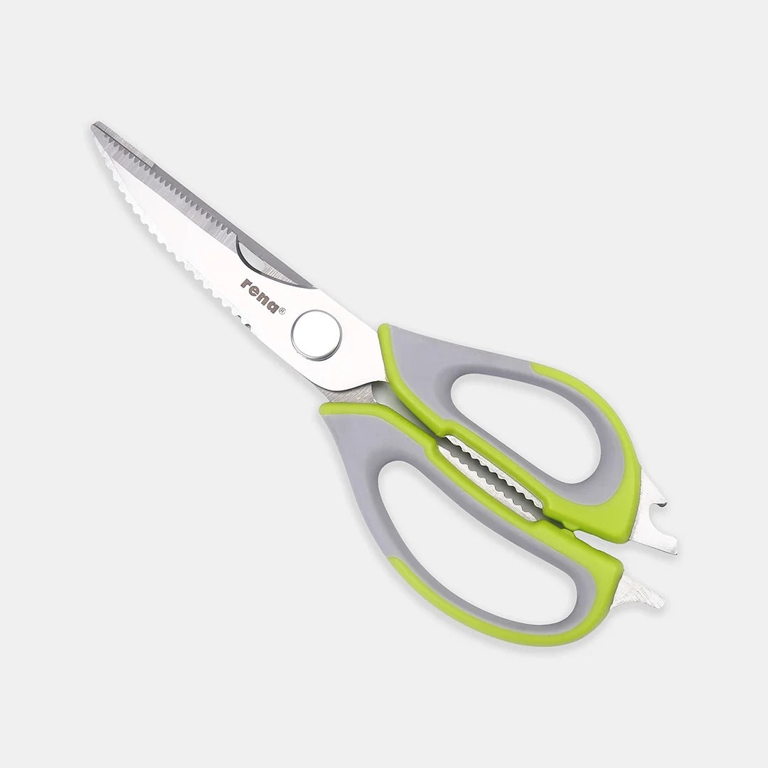 Rena 6-in-1 Multi-Function Kitchen Scissor, Stainless Steel, Detachable (23 cm)
