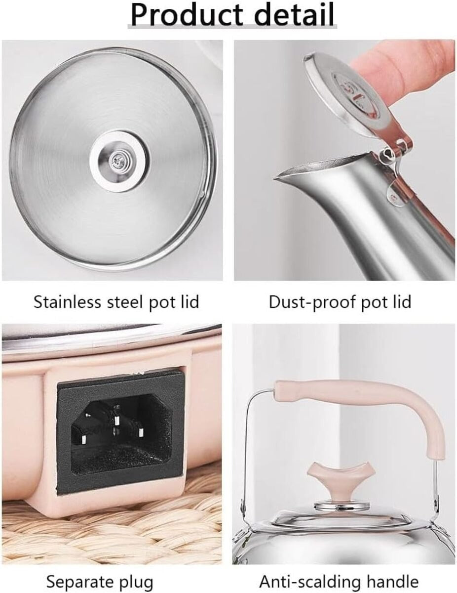 Pringle EVA Electric Kettle (Silver, 4 Litre)
