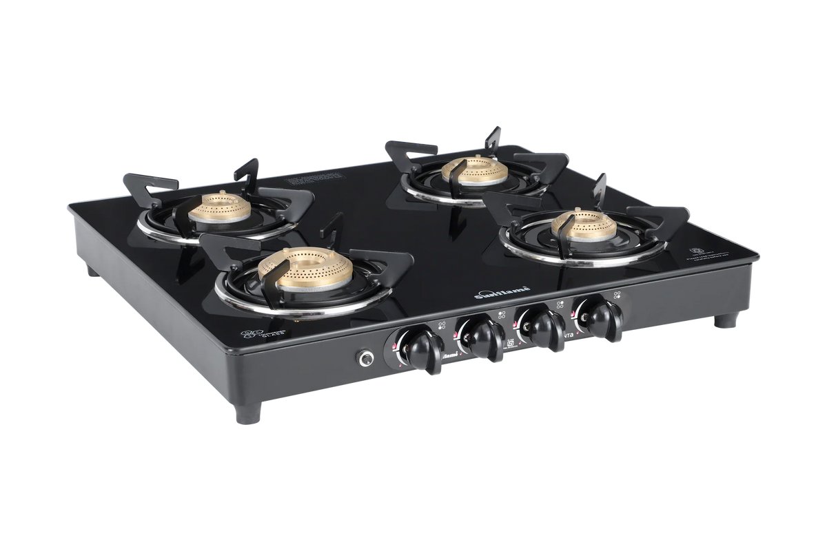 Sunflame Centa Glass Top Gas Stove (4 Burner, Auto Ignition)