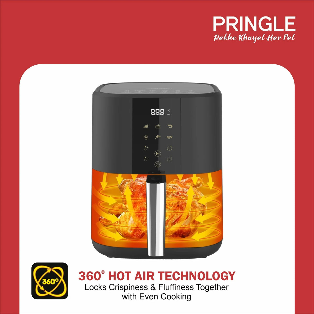 Pringle AF1406 Digital Air Fryer, Green/Black (4.2L) (1350W)