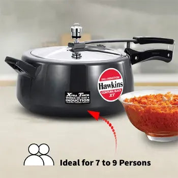 Hawkins Contura Black XT Pressure Cooker (6.5 Litre, Induction Compatible) (CXT 65)