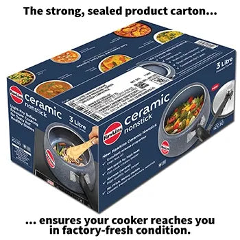 Hawkins Ceramic Pressure Cooker (3 Litre, Induction Compatible) (ICC 30)