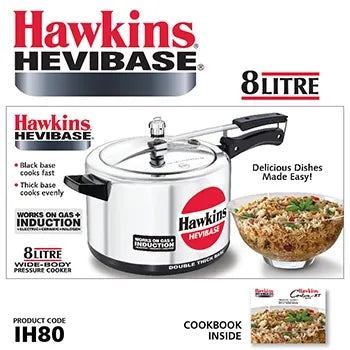 Hawkins Hevibase Pressure Cooker (8 Litre, Induction Compatible) (IH 80)