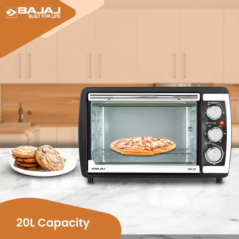 Bajaj 2000 TM Oven Toaster Griller (OTG) (20 Litre, Black)