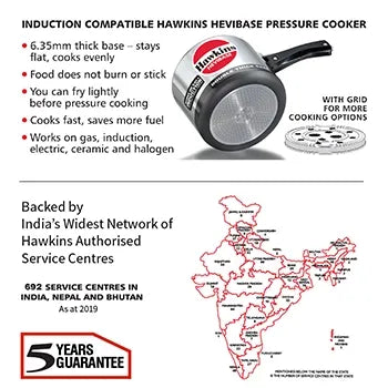 Hawkins Hevibase Pressure Cooker (3 Litre, Induction Compatible) (IH 30)
