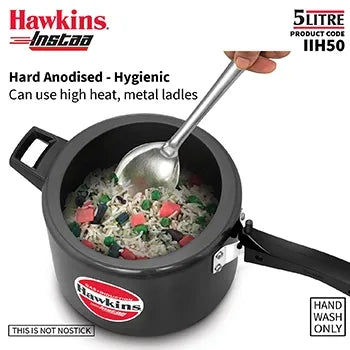 Hawkins Instaa Pressure Cooker (5 Litre, Induction Compatible) (IIH 50)