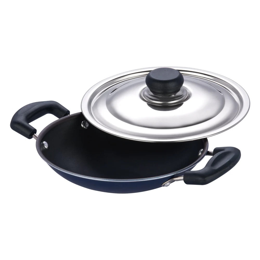 Vinod Zest Non-Stick Appachetty with Lid (20 cm)