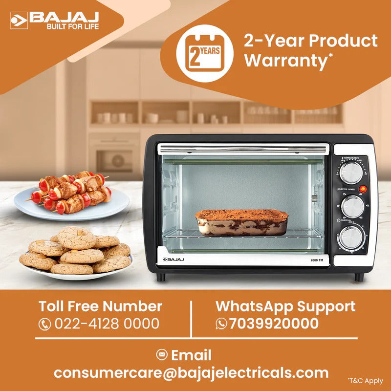 Bajaj 2000 TM Oven Toaster Griller (OTG) (20 Litre, Black)