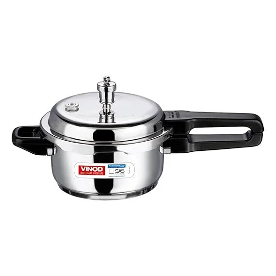 Vinod 18/8 Stainless Steel Outer Lid Pressure Cooker, Induction Friendly (3 L)