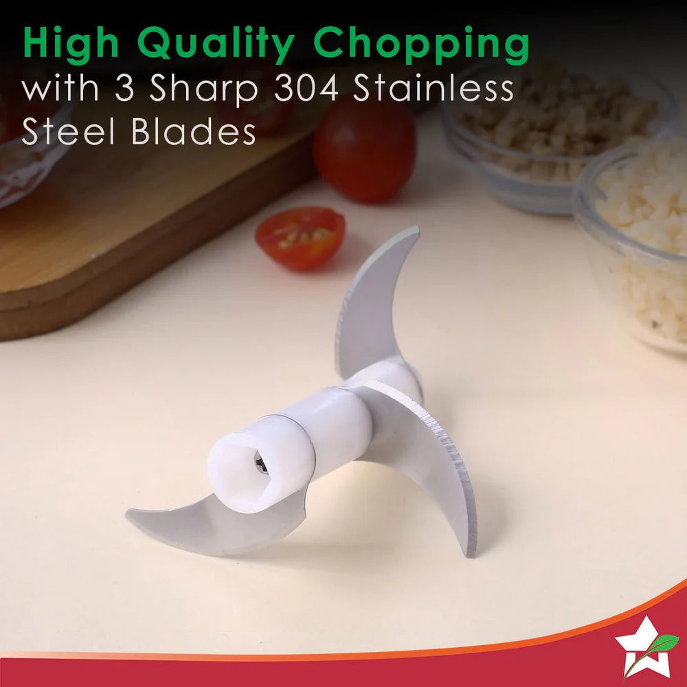 Wonderchef Zippy Cordless Electric Chopper (Red, 350ml)
