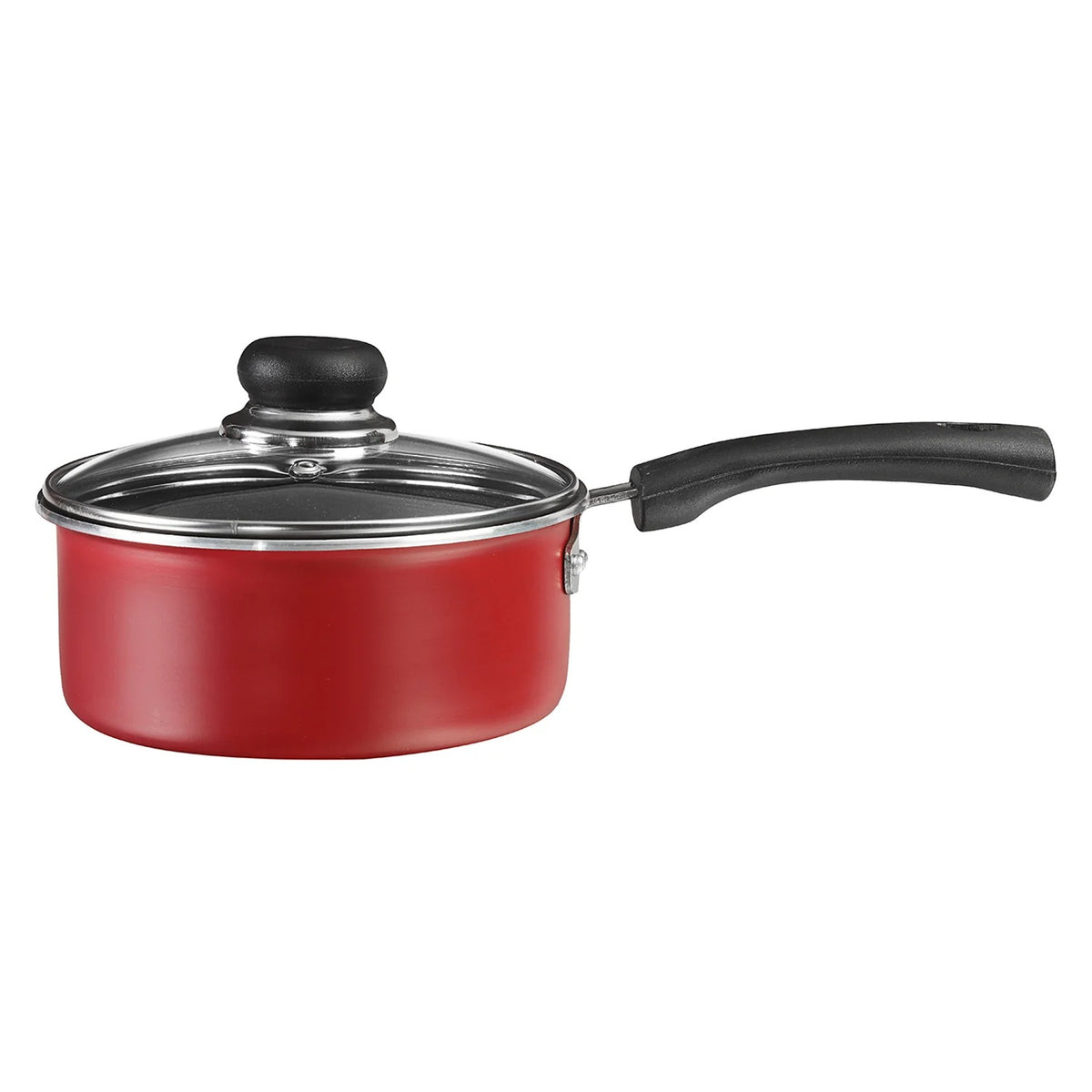 Vinod Zest Non-Stick Saucepan with Glass Lid, Induction Friendly (1.6 L)