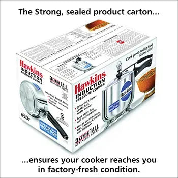 Hawkins Stainless Steel Pressure Cooker (3 Litre, Induction Compatible) (HSS 3T)