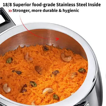 Hawkins Tri-Ply Stainless Steel Contura Pressure Cooker (5 Litre, Induction Compatible) (SSTCO 50)