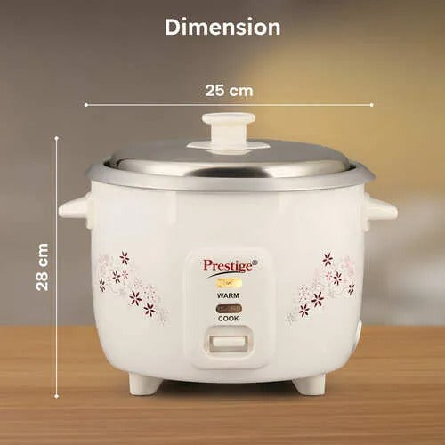 Prestige Delight PRWO 1.5 Electric Rice Cooker, Off White (1.5L)