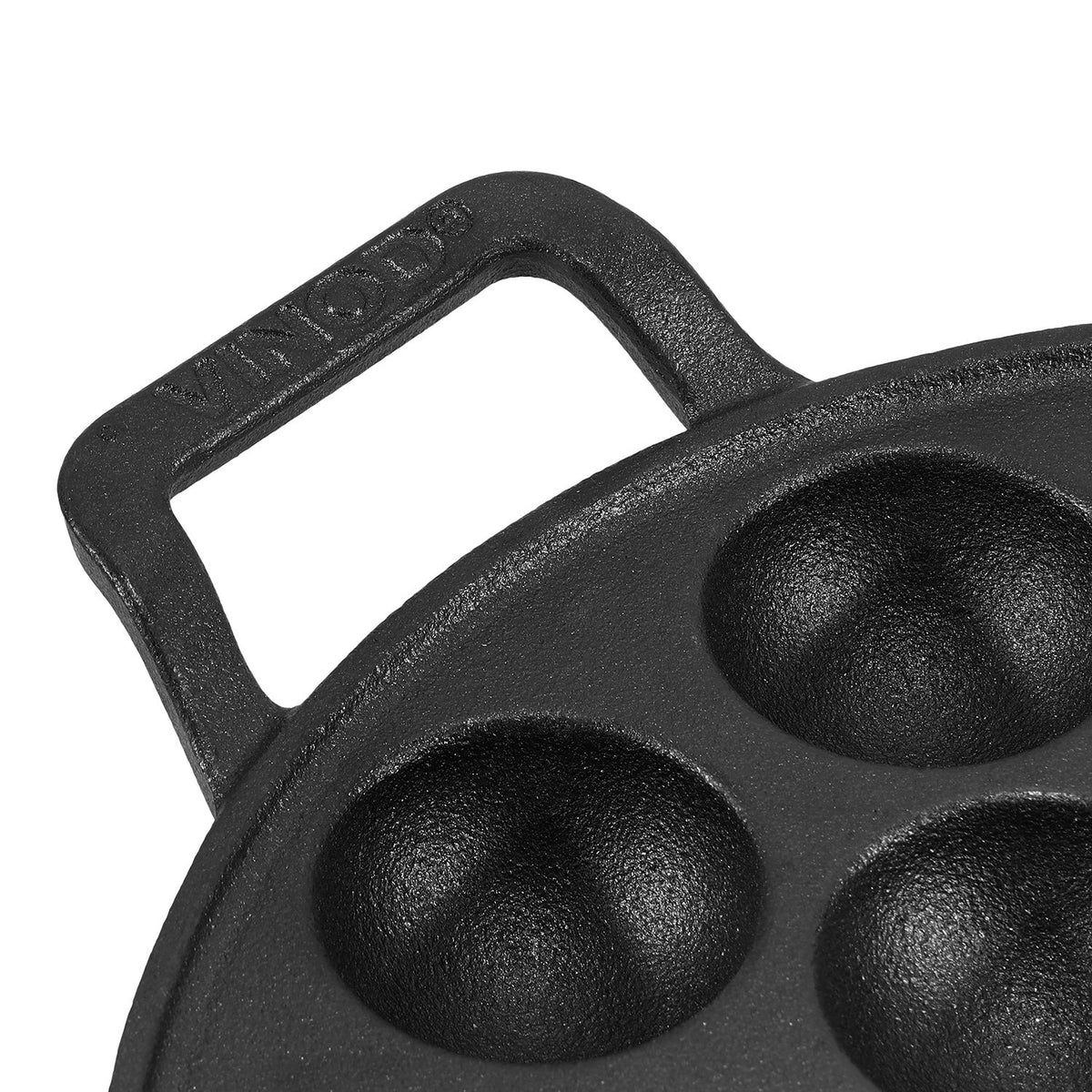 Vinod Legacy Cast Iron Paniyarakkal Pan (15 Cups)