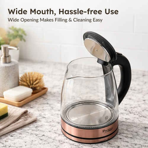 Prestige PKGB Glass Electric Kettle (Copper & Transparent, 1.8 Litre)