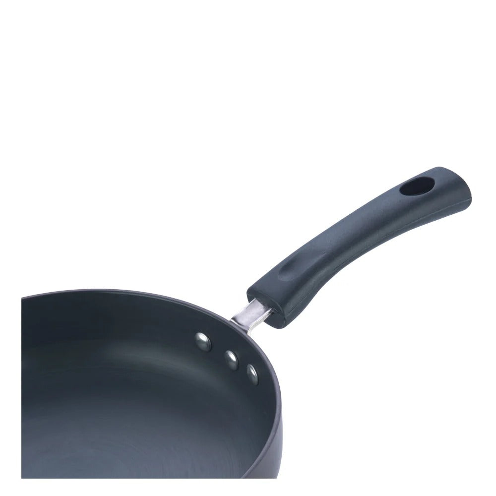Vinod Hard Anodised Deep Frypan with Glass Lid (24 cm)