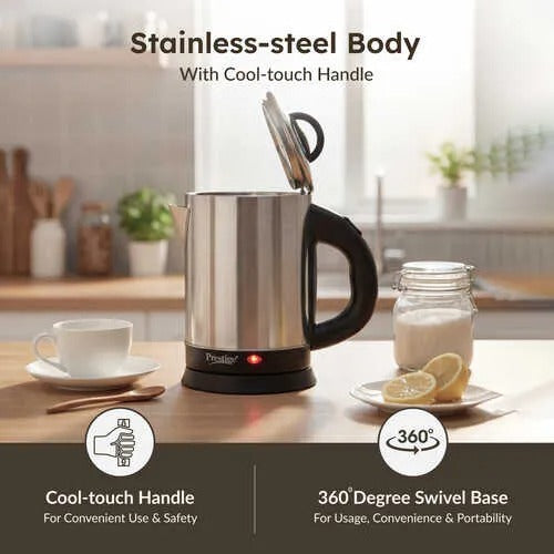 Prestige PKGSS Electric Kettle (Silver & Black, 1.7 Litre)