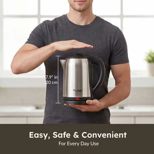 Prestige PKNSS Electric Kettle (Silver & Black, 1 Litre)