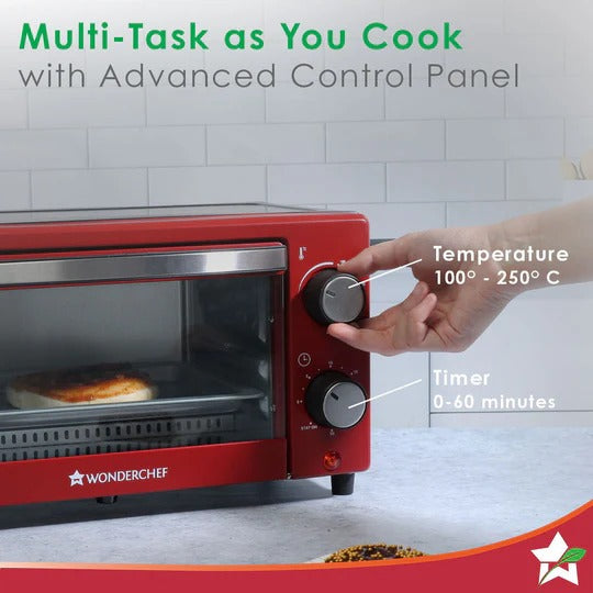 Wonderchef Crimson Edge Oven Toaster Griller (OTG) (9 Litre, Red)
