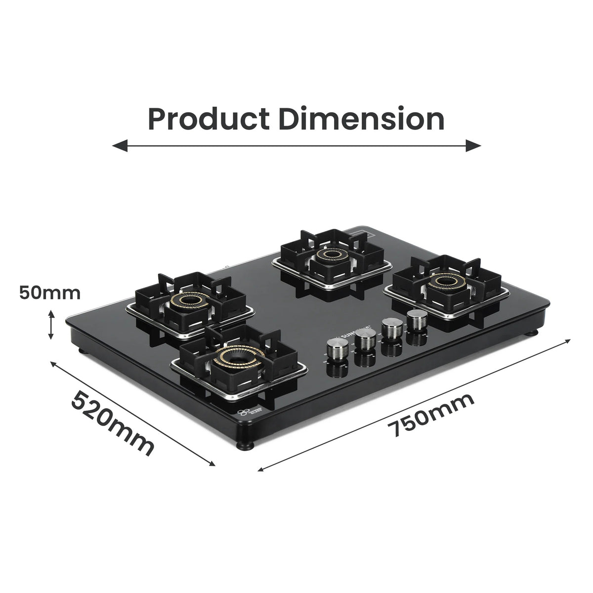 Sunshine Shine Hob Gas Stove (4 Burner, Auto Ignition)