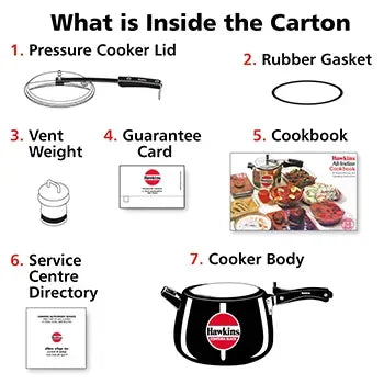 Hawkins Contura Black Pressure Cooker (4 Litre, Hard Anodised) (CB 40)