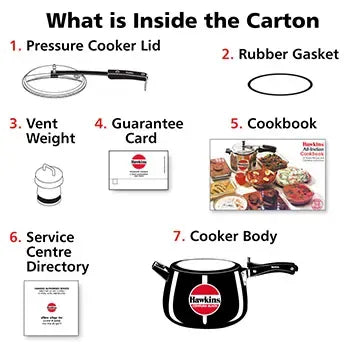 Hawkins Contura Black Pressure Cooker (6.5 Litre, Hard Anodised) (CB 65)