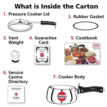 Hawkins Contura Pressure Cooker (1.5 Litre, Aluminium Pressure Cooker) (HC 15)