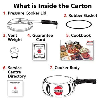 Hawkins Contura Pressure Cooker (3.5 Litre, Aluminium Pressure Cooker) (HC 35)