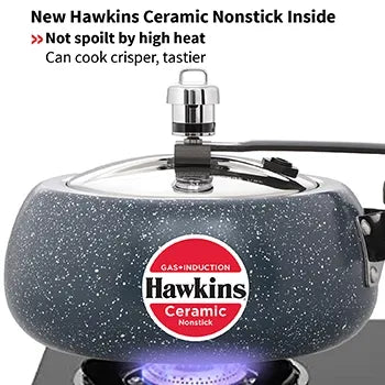 Hawkins Ceramic Pressure Cooker (2 Litre, Induction Compatible) (ICC 20)