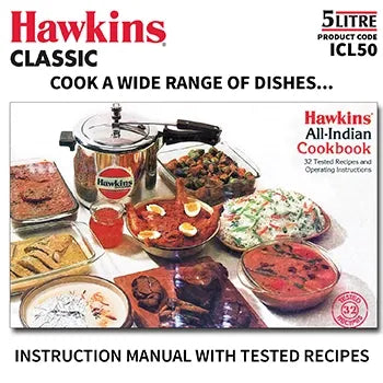 Hawkins Classic Induction Pressure Cooker (5 Litre, Aluminium Inner Lid Cooker) (ICL 50)