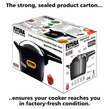 Hawkins Futura Hard Anodised Pressure Cooker (6 Litre, Induction Compatible) (IFP 60)
