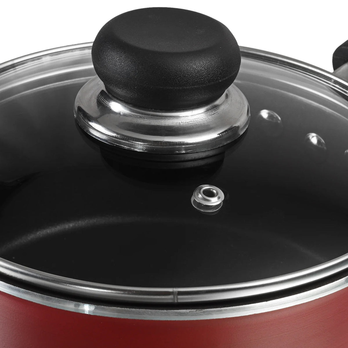 Vinod Zest Non-Stick Saucepan with Glass Lid, Induction Friendly (1.6 L)