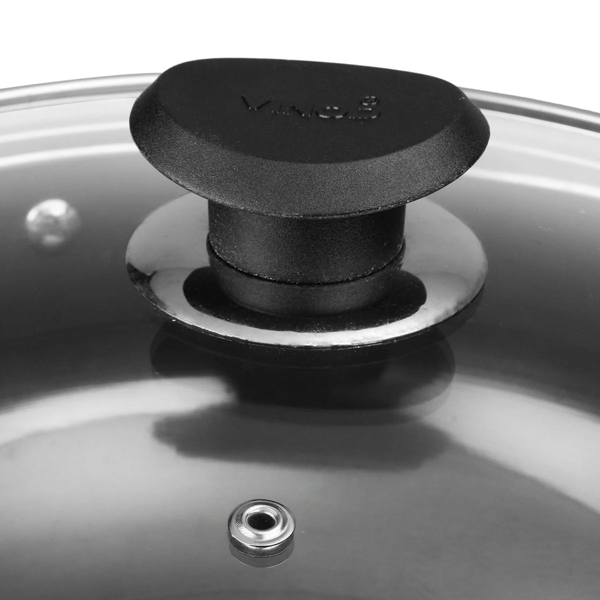 Vinod Hard Anodised Deep Kadai with Stainless Steel Lid (34 cm)