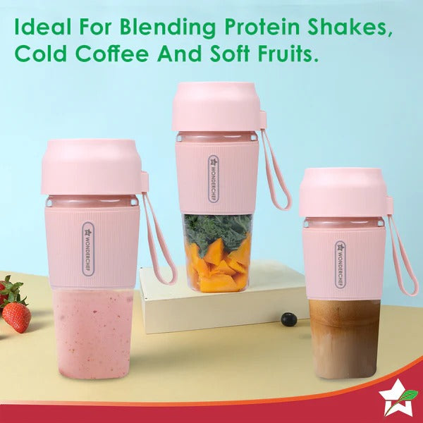 Wonderchef Nutri Cup Portable Blender (Pink, 300ml)