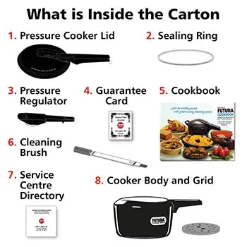 Hawkins Futura Hard Anodised Pressure Cooker (2 Litre, Inner Lid Pressure Cooker) (FP 20)