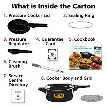 Hawkins Futura Hard Anodised Pressure Cooker (4 Litre, Inner Lid Pressure Cooker) (FP 40)