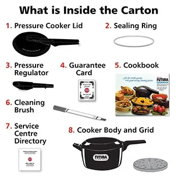Hawkins Futura Hard Anodised Pressure Cooker (5 Litre, Inner Lid Pressure Cooker) (FP 50)