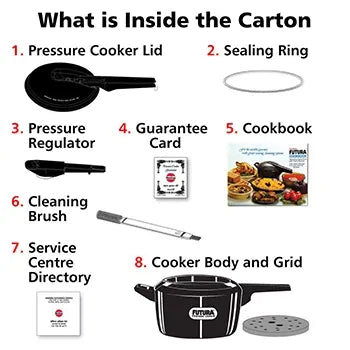Hawkins Futura Hard Anodised Pressure Cooker (5 Litre, Induction Compatible) (IFP 50)