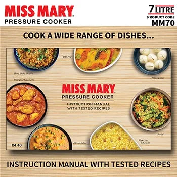 Hawkins Miss Mary Pressure Cooker (7 Litre, Aluminium Pressure Cooker) (MM 70)