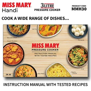 Hawkins Miss Mary Handi Pressure Cooker (3 Litre, Aluminium Handi Cooker) (MMH 30)