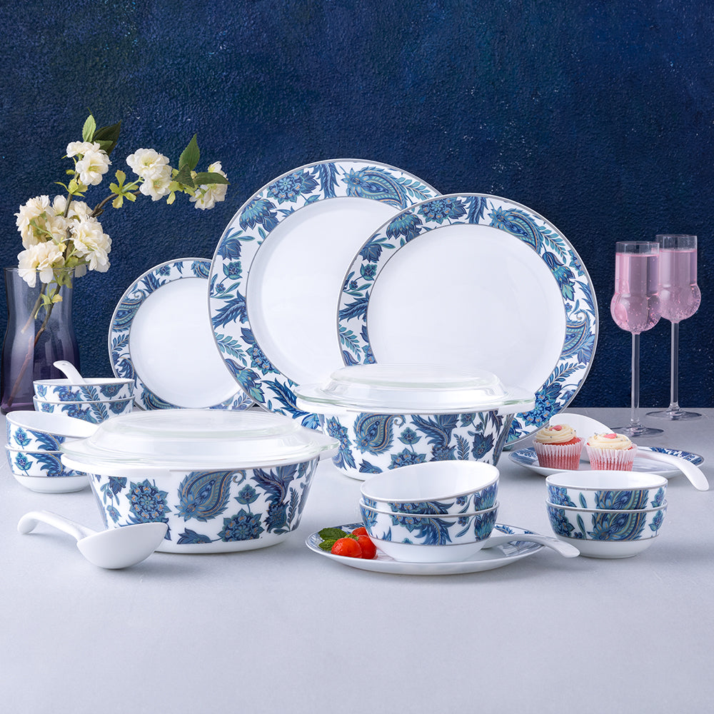 Larah by Borosil New Iris Premia Opalware Dinner Set – 51 Pieces - image 1