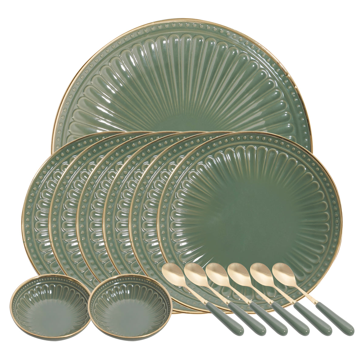 Addox Ceramic 15 Piece Round Snack - Image 1