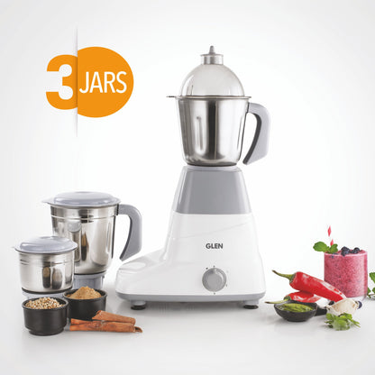 Glen 4025 750W Mixer Grinder with 3 Stainless Steel Jars